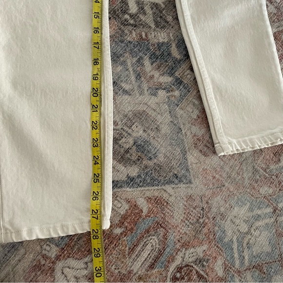 Redone 90s High Rise Crop Jeans Button Fly Size 26 Vintage White - Picture 11 of 16